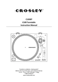Notice Crosley C100BT Platine_disque
