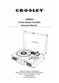 Notice Crosley CRUISER DELUXE CR8005D Platine_disque