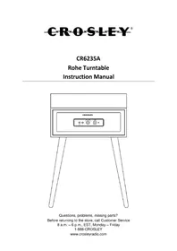 Notice Crosley ROHE CR6235A Platine_disque