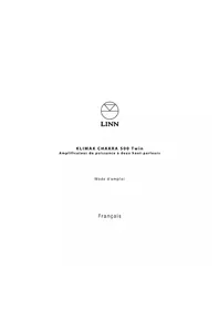 Notice Linn KLIMAX TWIN Recepteur