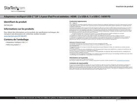 Notice StarTech.com DKT30ICHPD Autres accessoires informatique