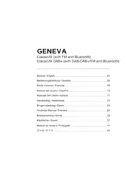 Notice GENEVA CLASSICM Radio