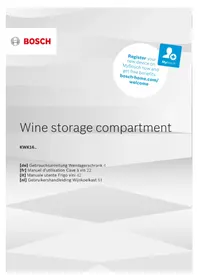 Notice BOSCH KWK16ABGA Cave à vin