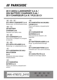 Notice PARKSIDE PLG 20 B1 Chargeur de batterie