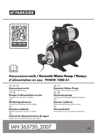 Notice PARKSIDE PHWW 1000 A1 Wasserpumpe