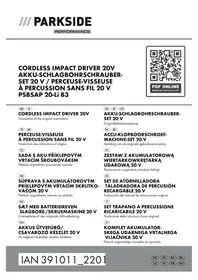 Notice PARKSIDE PSBSAP 20LI A1 Perceuse