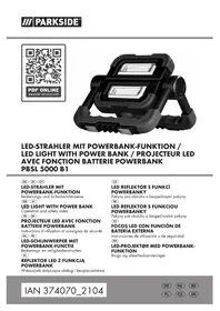 Notice PARKSIDE PBSL 5000 B1 Iluminación LED