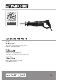 Notice PARKSIDE PFS 710 F4 Scie électrique