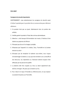 Notice DENVER PQC10007 Batterie portable