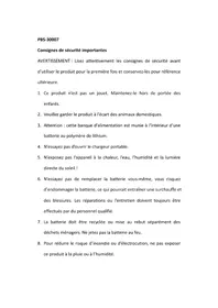 Notice DENVER PBS30007 Batterie portable