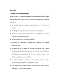 Notice DENVER PBS20007 Batterie portable