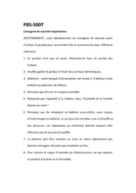 Notice DENVER PBS5007 Batterie portable