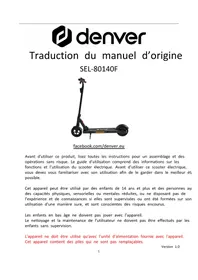 Notice DENVER SEL80140F Scooter