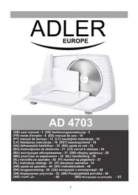 Notice ADLER AD 4703 Слайсер