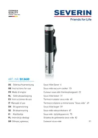Notice SEVERIN SV 2450 Thermomètre pour aliments