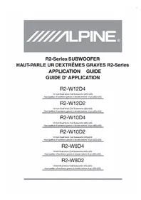 Notice ALPINE R2W10D2 Caisson de basses