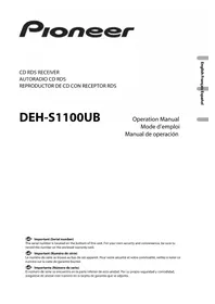 Notice PIONEER DEHS1100UB Grabadora de CD