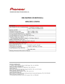 Notice PIONEER DR504S Lecteur CD