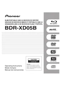 Notice PIONEER BDRXD05B Graveur DVD