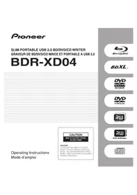 Notice PIONEER BDRXD04 Graveur DVD