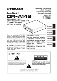 Notice PIONEER DR704S Lecteur CD