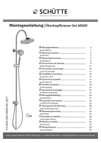 Notice Schütte NIAGARA RAIN Douche