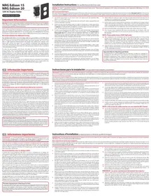 Notice AudioQuest NRG EDISON 20 Prise électrique