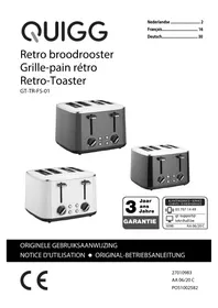 Notice QUIGG GTTRFS01 Grille pain