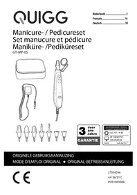 Notice QUIGG GTMP05 Manicure- en pedicureset