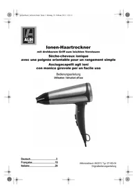 Notice GlobalTronics GTHDI04 Sèche cheveux