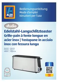 Notice Studio GTTLSEDS05CH Grille pain