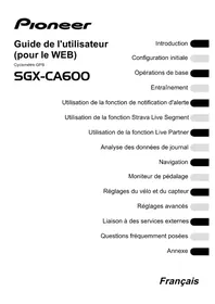 Notice PIONEER SGXCA600 Compteur