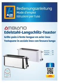 Notice Ambiano GTTLSEDS06 Grille pain