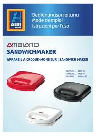 Notice Ambiano GTSM02UK Croque-Monsieur-Klammer