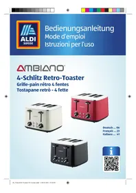 Notice Ambiano GTTRFS01 Grille pain