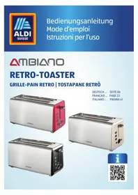 Notice Ambiano GTTDLSE02CH Grille pain