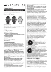 Notice Krontaler 181156 Montre