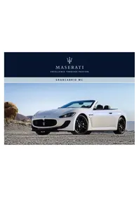 Notice Maserati GRANCABRIO SPORT (2013) Voiture