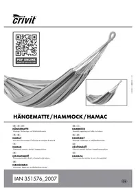 Notice CRIVIT IAN 351576 Hamac