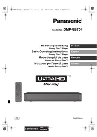 PANASONIC DMP-UB704EG - Blu-ray player