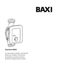 Notice Baxi QUANTUM MAXI Pompe