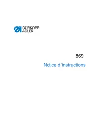 Notice Dürkopp Adler 869M Machine à coudre