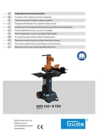 Notice Güde GHS 530 8 TED Fendeur de bois