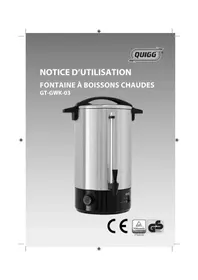 Notice QUIGG GTGWK03 Fontaine à boissons chaudes