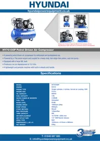 Notice HYUNDAI HY70100P Compresseur
