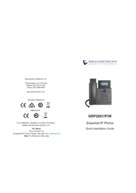 Notice GRANDSTREAM GRP2601 Téléphone fixe IP