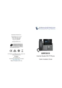 Notice GRANDSTREAM GRP2615 Telefon IP
