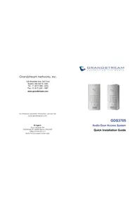 Notice GRANDSTREAM GDS3705 Interphone audio