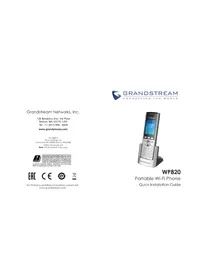 Notice GRANDSTREAM WP820 Téléphone sans fil