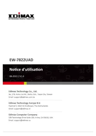 Notice Edimax EW7822UAD Carte réseau / adaptateur